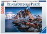Pusle Ravensburger Hamnoy, Lofoty 17081, 43 cm x 30 cm, 3000 tk, mitmev&auml;rviline