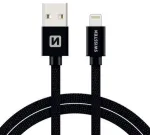 Juhe Swissten MFI, USB/Apple Lightning, 120 cm, must v.