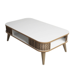 Kohvilaud Kalune Design Eylul, pruun v./valge v., 60 cm x 105 cm x 34.6 cm