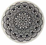 Vannitoa p&otilde;randamatt Foutastic Kozzy 359CHL4140, valge/must, 100 cm x 100 cm, &Oslash; 100 cm