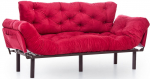 Diivanvoodi Hanah Home Nitta Triple, punane v./roosa v., 49 x 227 cm x 75 cm