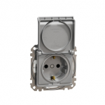 Pistikupesa Schneider Electric Sedna Design SDD213024, maandusega, alumiinium v.