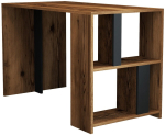 Kirjutuslaud ja riiul Kalune Design Lima 845HCT3839, 120 cm x 60 cm, 75.4 cm, antratsiit v./p&auml;hklipuu v.