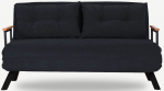 Diivanvoodi Hanah Home Sando 2-Seater, must v., 78 x 133 cm x 78 cm