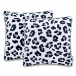 Dekoratiivpadjap&uuml;&uuml;r Restilo Wild, valge/must/hall, 45 cm x 45 cm, 2 tk