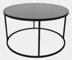Kohvilaud Kalune Design Startis, must v., 80 cm x 80 cm x 45 cm