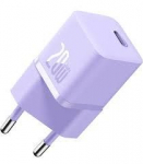 Adapter Baseus GaN5 20W Mini, USB Type C, violetne v., 20 W