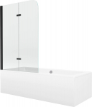 Vann seinaga, teisaldatav Mexen Cube, 80 cm x 170 cm x 39 cm, ristk&uuml;lik, valge/must