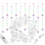 LED valguskardin Springos CL4005, 3.2 m, mitmev&auml;rviline, 180 LED