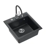 K&ouml;&ouml;givalamu Quadron Peter 110, graniit, 52 cm x 50 cm x 20 cm, must v./roostevaba teras v.