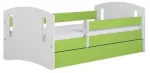 Lastevoodi Kocot Kids Classic 2, valge v./roheline v., 80 x 160 cm, ilma voodipesukastita, ilma madratsita
