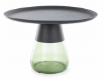 Kohvilaud Tiffany B, must v./roheline v., 70 cm x 70 cm x 43 cm