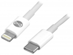 Kaabel Forever USB Type-C, Lightning, 1 m, valge v.