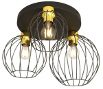 Valgusti lagi Emibig Nest 1370/3PREM, E27, 3 x 15 W, must v.