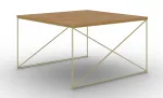 Kohvilaud ADRK Nelia, kuld v./tamm v., 75 cm x 75 cm x 43 cm