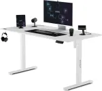 Arvutim&auml;ngulaud reguleeritava k&otilde;rgusega SENSE7 Nojo, 140 cm x 70 cm, 72 - 118 cm, valge v.