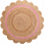 Vaip sise Douceur d`Interieur Flower Rosaly, roosa v./pruunikas v., 90 cm x 90 cm