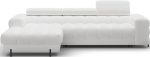 Nurgadiivan Felro Royal 01, valge v., vasak, 181 x 285 cm x 93 cm