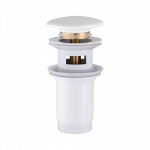 Sifoonikomplekt "click-clack" kaanega vannitoavalamu jaoks Laveo, 65 mm, click clack-funktsioon, valge v.