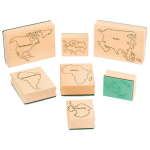 Templite komplekt Eduplay World Map 220134, pruun v.