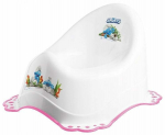 Laste WC pott Maltex Smurfs, valge v./roosa v., 23 cm x 35 cm x 30 cm