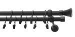 Kardinapuu komplekt Karpol Olimp Monaco, 400 cm, &Oslash; 19 mm, must v.
