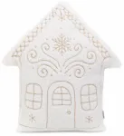 J&otilde;ulu dekoratiivne padi Homla Balay, kuldne v./valge v., 45 cm x 40 cm