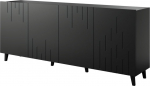 Kummut Bari, must v., 82 cm x 42 cm x 200 cm