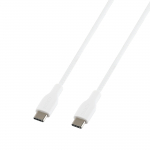 Laadimisjuhe Deltaco Baltic, 2 x USB Type C, 100 cm, valge