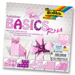 Paberkujukeste valmistamise komplekt Folia Origami Basic, roosa