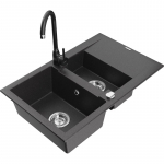 K&ouml;&ouml;givalamu koos kraaniga Mexen Gaspar, graniit, 73.7 cm x 47.5 cm x 17.7 cm, black granite+black