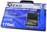 Metallist puurikomplekt Geko G38220, metall, hss, silindriline, 1 - 10 mm x 13.3 cm