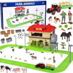 Kujukeste komplekt, koos tarvikutega, farm Animals ZA5687, mitmev&auml;rviline