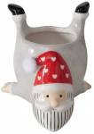 Lillepott Boltze Timmy, dolomiit, 11 cm x 10.5 cm, punane v./hall v.