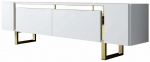 TV-kapp Kalune Design Yildiz, kuld v./valge v., 30 cm x 180 cm x 50 cm