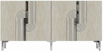 Konsoollaud Kalune Design Meyra 150, valge v./h&otilde;be v./travertine v., 32 cm x 150 cm x 75 cm
