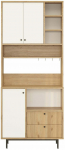 Multifunktsionaalne k&ouml;&ouml;gikapp Kalune Design RE6-SW, tamm v./valge v., 35.5 cm x 88 cm x 205 cm