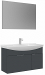 Vannitoa m&ouml;&ouml;bli komplekt Kalune Design Purus 100-329, matt antratsiit v., 50 cm x 100 cm x 58 cm