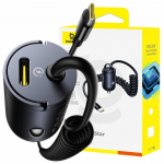 Auto laadija Baseus Tiny Star, 2 x USB Type C, must v., 30 W