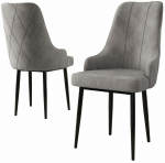 Toolide komplekt Kalune Design Trex 240CHR1655, matt, must v./hall v., 42 cm x 46 cm x 95 cm, 2 tk