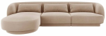 Nurgadiivan Cosmopolitan Design Tulum Velvet Bluvel 28, beige melange v., vasak, 156 x 255 cm x 70 cm