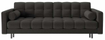Diivanvoodi Cosmopolitan Design Bali Neve 97, must v./tumehall v., 84 x 222 cm x 105 cm