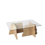 Kohvilaud Kalune Design Canyon, l&auml;bipaistev v./sapphire oak v., 105 cm x 65 cm x 40 cm