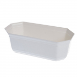 Lillepott Uniplastex UKOR, plastik, 24 cm x 11.3 cm, valge