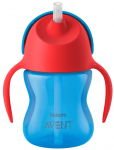 Lutipudel Philips Avent Bendy, 200 ml, 9 kuud, sinine/punane