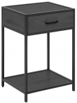 &Ouml;&ouml;kapp Home4you Seaford AC87997, must v., 63 cm x 35 cm x 42 cm