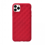 Telefoni &uuml;mbris Devia Woven2 Pattern Design Soft Case, Apple iPhone 11 Pro Max, punane