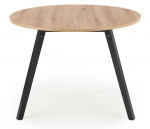 Laud pikendatav Ruben, tamm v./must v., 102 - 142 cm x 102 cm x 73.6 cm