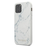 Telefoni &uuml;mbris Guess Marble for iPhone 12, Apple iPhone 12, valge v.