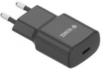 Telefoni laadija Yenkee YAC 2033BK, USB Type-C, must v., 20 W